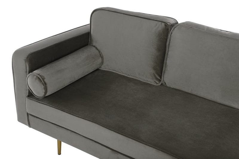 Leposohva Miramas - Harmaa - Huonekalut - Tuoli & nojatuoli - Nojatuoli & lepotuoli - Makuutuoli & divaanituoli