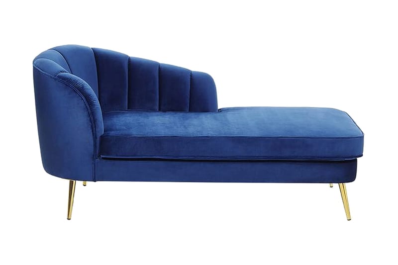 Leposohva Momeres Vasen - Sametti/koboltinsininen - Huonekalut - Tuoli & nojatuoli - Nojatuoli & lepotuoli - Makuutuoli & divaanituoli