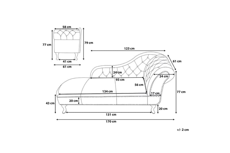 Leposohva Nimes - Musta - Huonekalut - Tuoli & nojatuoli - Nojatuoli & lepotuoli - Makuutuoli & divaanituoli