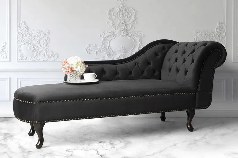 Leposohva Nimes - Musta - Huonekalut - Tuoli & nojatuoli - Nojatuoli & lepotuoli - Makuutuoli & divaanituoli