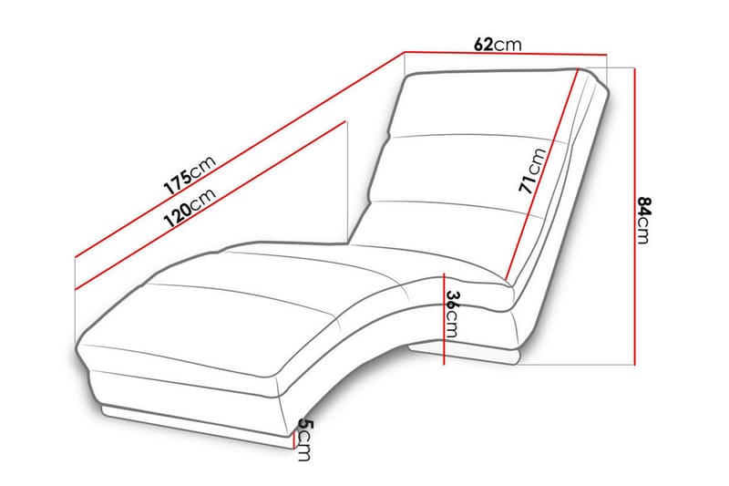 Lepotuoli Wanke - Harmaa/Valkoinen - Huonekalut - Tuoli & nojatuoli - Nojatuoli & lepotuoli - Makuutuoli & divaanituoli