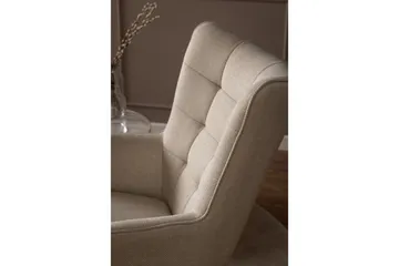 Makaava lepotuoli Ravinda - Beige - Huonekalut - Tuoli & nojatuoli - Nojatuoli & lepotuoli