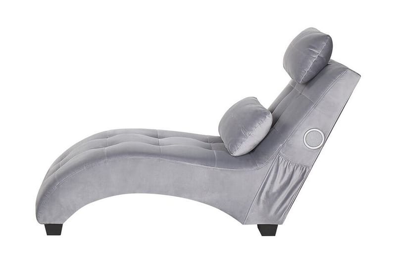 Nojatuoli Arcturus Bluetooth-kaiuttimilla - Sametti/Harmaa - Huonekalut - Tuoli & nojatuoli - Nojatuoli & lepotuoli - Makuutuoli & divaanituoli