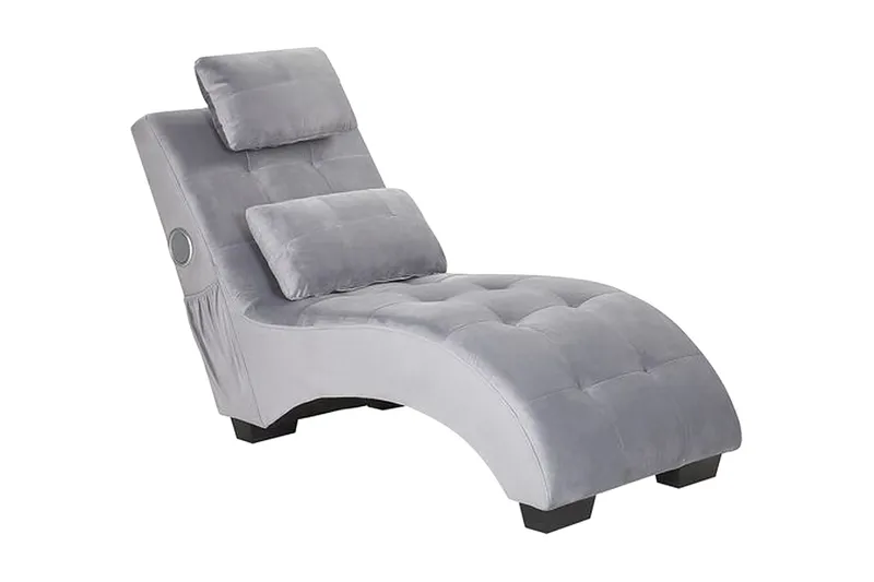 Nojatuoli Arcturus Bluetooth-kaiuttimilla, Sametti/Harmaa