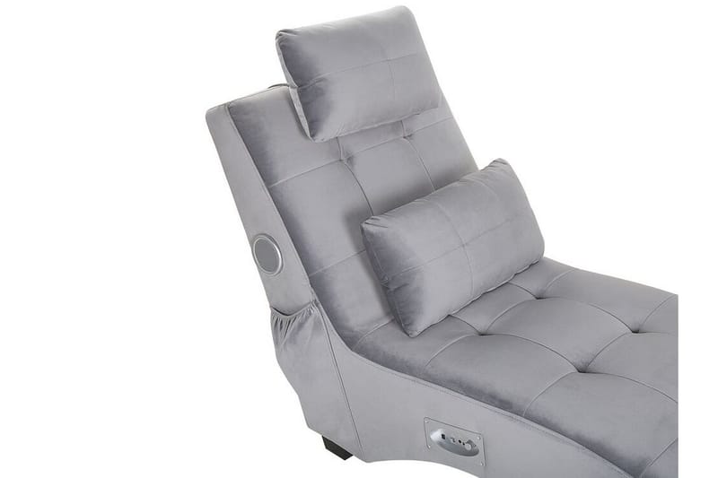 Nojatuoli Arcturus Bluetooth-kaiuttimilla - Sametti/Harmaa - Huonekalut - Tuoli & nojatuoli - Nojatuoli & lepotuoli - Makuutuoli & divaanituoli