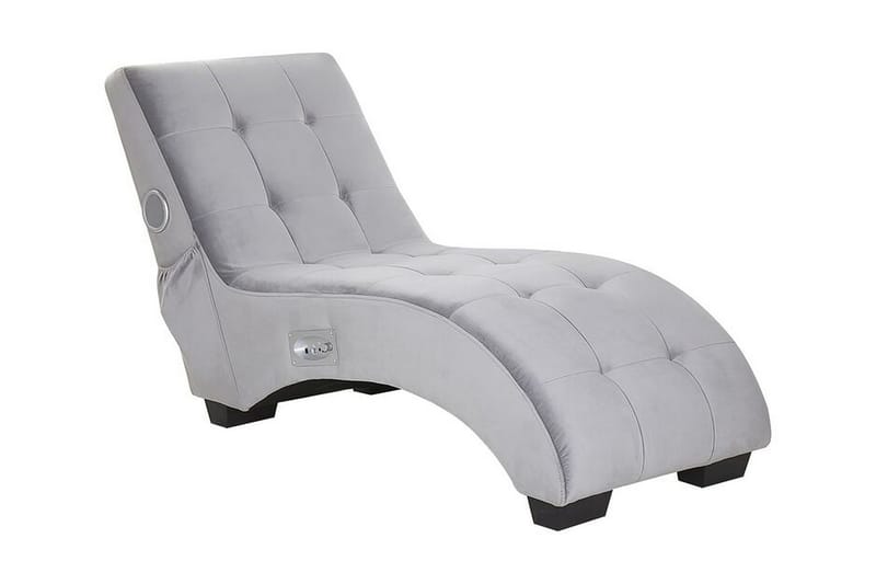 Nojatuoli Arcturus Bluetooth-kaiuttimilla - Sametti/Harmaa - Huonekalut - Tuoli & nojatuoli - Nojatuoli & lepotuoli - Makuutuoli & divaanituoli