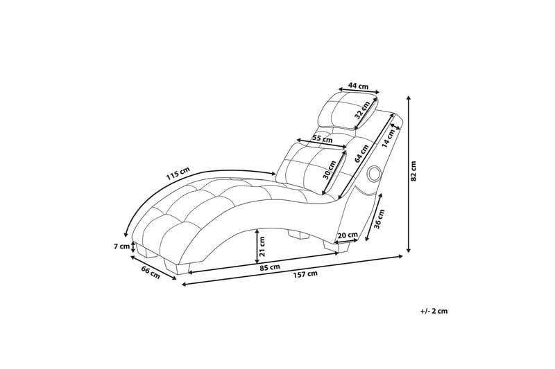 Nojatuoli Arcturus Bluetooth-kaiuttimilla - Sametti/Harmaa - Huonekalut - Tuoli & nojatuoli - Nojatuoli & lepotuoli - Makuutuoli & divaanituoli