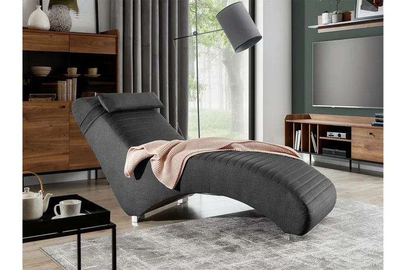 Staffin Liggfåtölj 73 cm NO_BRAND Dark grey - Huonekalut - Tuoli & nojatuoli - Nojatuoli & lepotuoli - Makuutuoli & divaanituoli