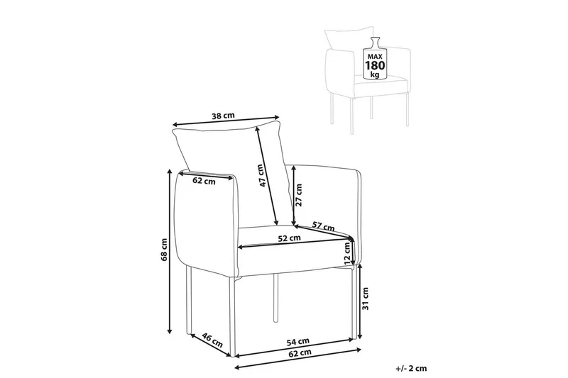 Nojatuoli Malmos - Kullanruskea, musta - Huonekalut - Tuoli & nojatuoli - Nojatuoli & lepotuoli