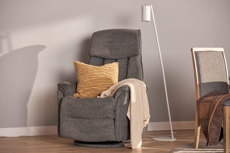 Nojatuoli Umeå Pyörivä & keinuva - Harmaa kangas - Huonekalut - Tuoli & nojatuoli - Nojatuoli & lepotuoli - Mekanismituoli