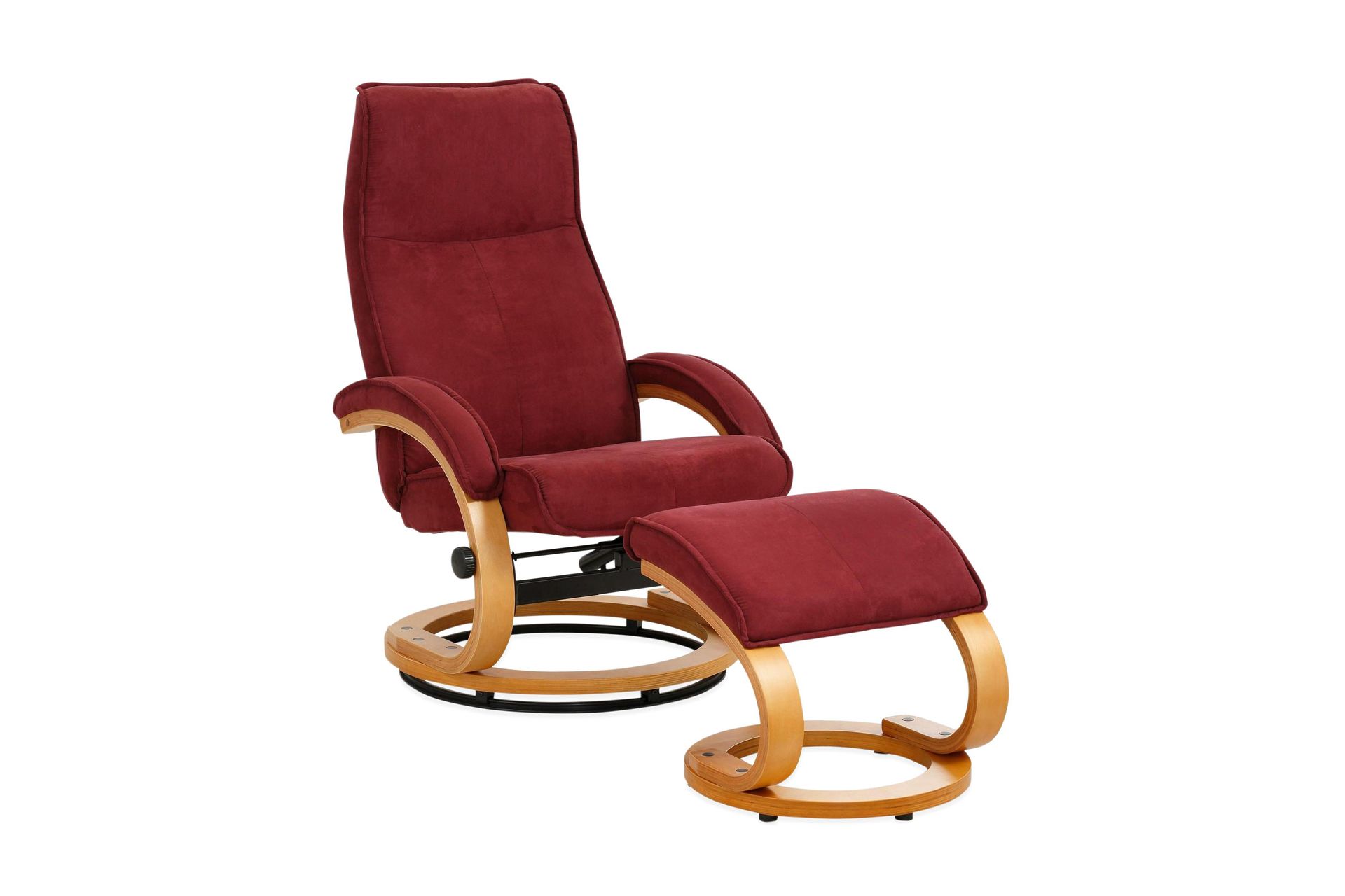 Recliner-nojatuoli Loft24 Pasha-recliner-nojatuoli, mikrokuitu Röd -