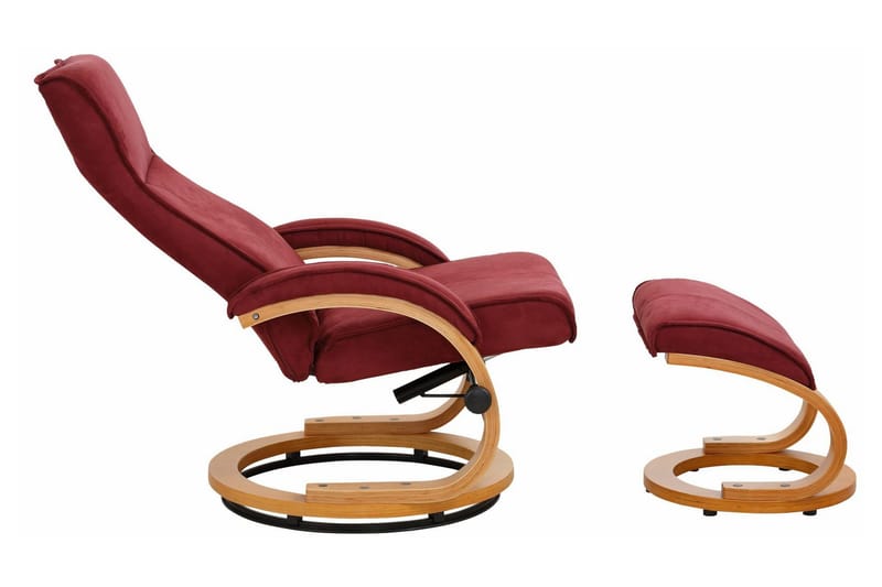 Recliner-nojatuoli Loft24 Pasha-recliner-nojatuoli, mikrokuitu Röd - Huonekalut - Tuoli & nojatuoli - Nojatuoli & lepotuoli - Mekanismituoli