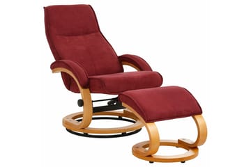 Recliner-nojatuoli Loft24 Pasha-recliner-nojatuoli, mikrokuitu Röd - Huonekalut - Tuoli & nojatuoli - Nojatuoli & lepotuoli - Mekanismituoli