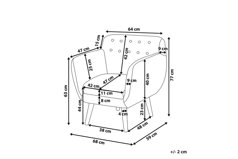 Nojatuoli Melby - Huonekalut - Tuoli & nojatuoli - Nojatuoli & lepotuoli