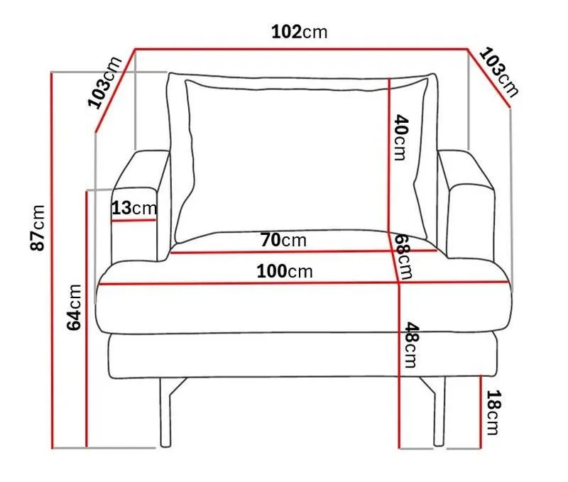 Nojatuoli Menard Kangasista - Beige - Huonekalut - Tuoli & nojatuoli - Nojatuoli & lepotuoli