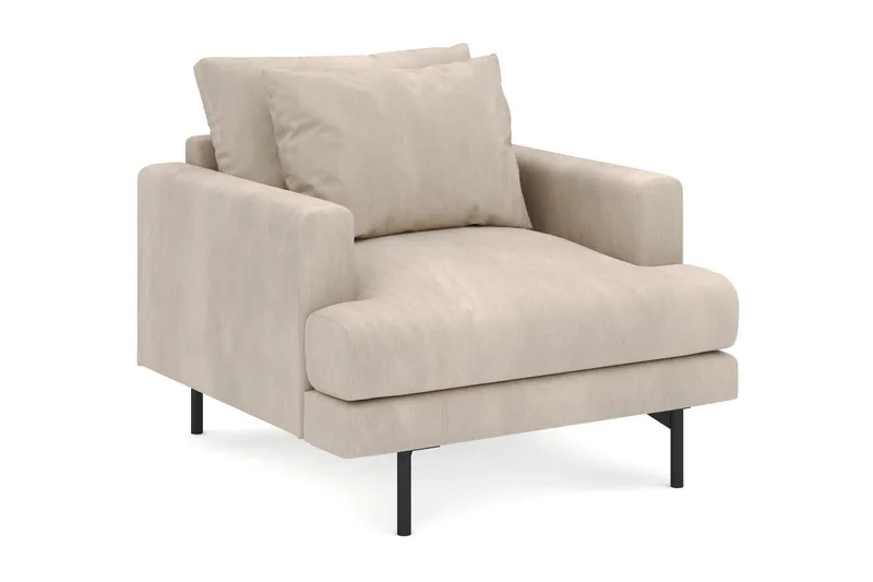 Nojatuoli Menard Manchesterista - Greige - Huonekalut - Tuoli & nojatuoli - Nojatuoli & lepotuoli