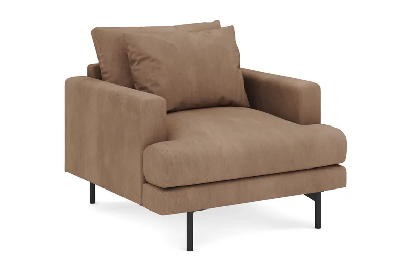 Nojatuoli Menard Manchesterista - Ruskea - Huonekalut - Tuoli & nojatuoli - Nojatuoli & lepotuoli