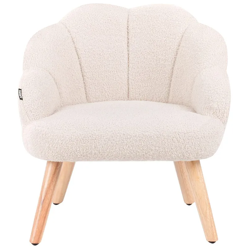 Nojatuoli Miland - Beige, vaalea puu - Huonekalut - Tuoli & nojatuoli - Nojatuoli & lepotuoli