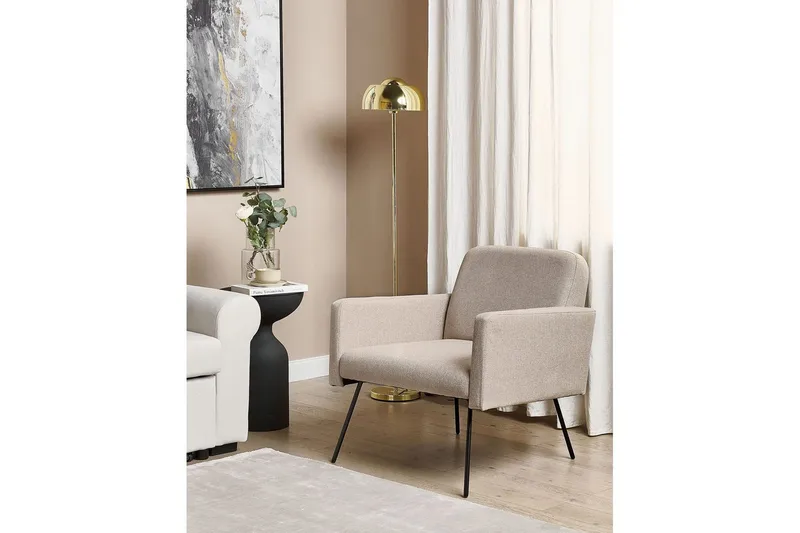 Nojatuoli Narken - Beige, musta - Huonekalut - Tuoli & nojatuoli - Nojatuoli & lepotuoli