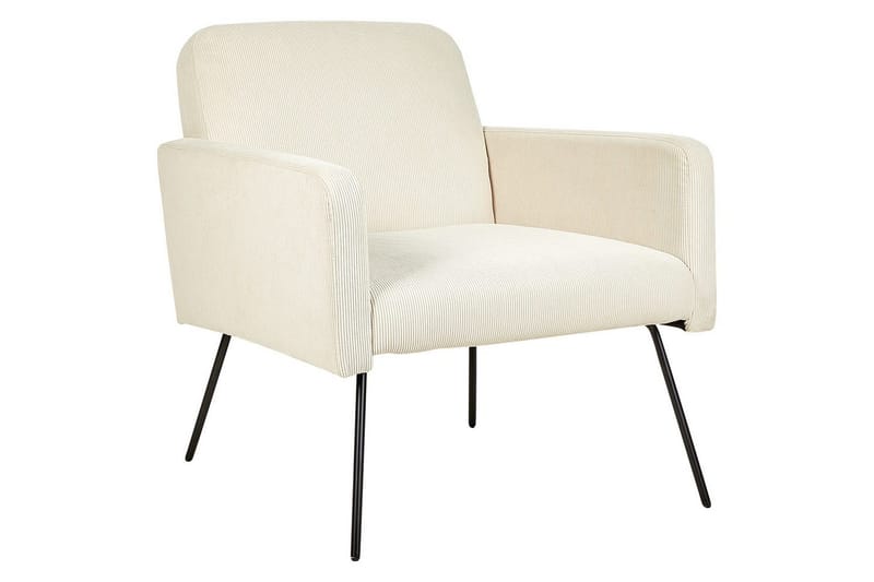 Nojatuoli Narken - Kermanvärinen, musta, Kermanvalkoinen, musta - Huonekalut - Tuoli & nojatuoli - Nojatuoli & lepotuoli