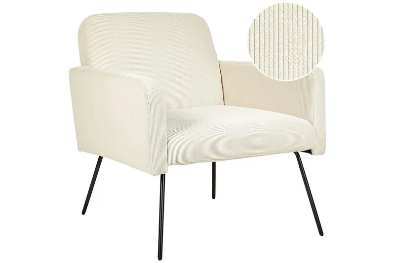 Nojatuoli Narken, Kermanvärinen, musta, Kermanvalkoinen, musta