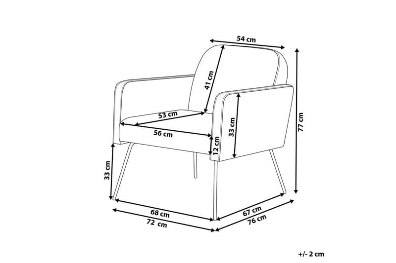 Nojatuoli Narken - Kermanvärinen, musta, Kermanvalkoinen, musta - Huonekalut - Tuoli & nojatuoli - Nojatuoli & lepotuoli