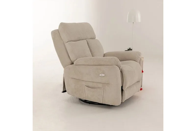 Navren Sähköinen recliner-nojatuoli - Kermanvalkoinen - Huonekalut - Tuoli & nojatuoli - Nojatuoli & lepotuoli - Mekanismituoli