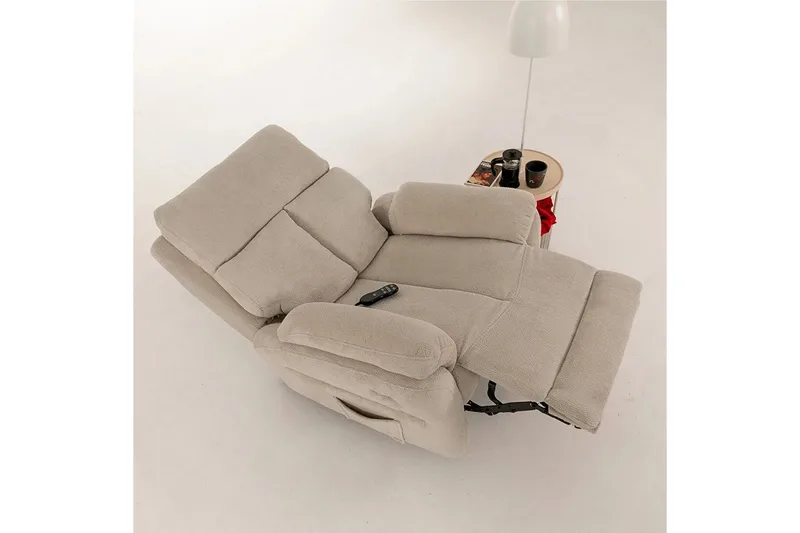 Navren Sähköinen recliner-nojatuoli - Kermanvalkoinen - Huonekalut - Tuoli & nojatuoli - Nojatuoli & lepotuoli - Mekanismituoli