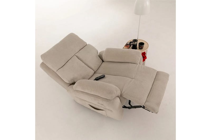 Navren Sähköinen recliner-nojatuoli - Kermanvalkoinen - Huonekalut - Tuoli & nojatuoli - Nojatuoli & lepotuoli - Makuutuoli & divaanituoli