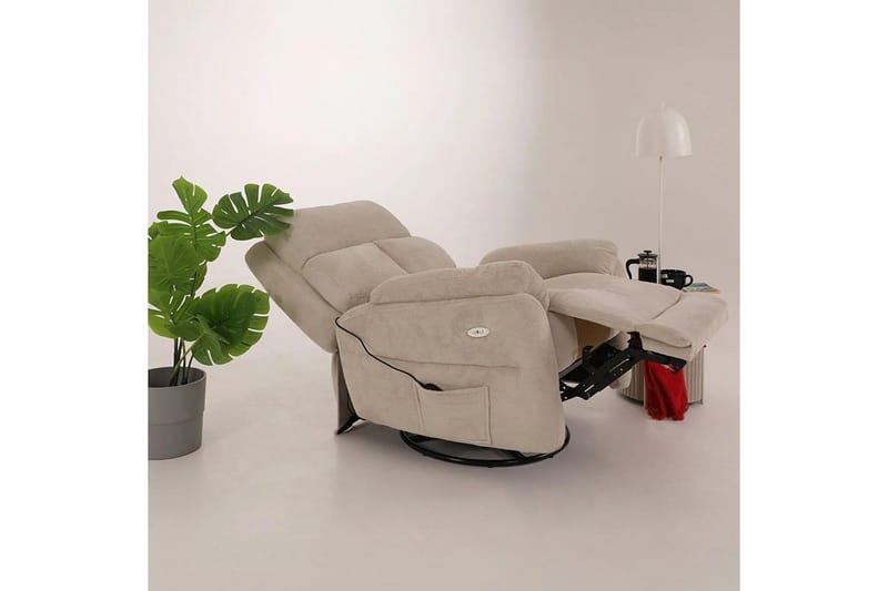 Navren Sähköinen recliner-nojatuoli - Kermanvalkoinen - Huonekalut - Tuoli & nojatuoli - Nojatuoli & lepotuoli - Makuutuoli & divaanituoli