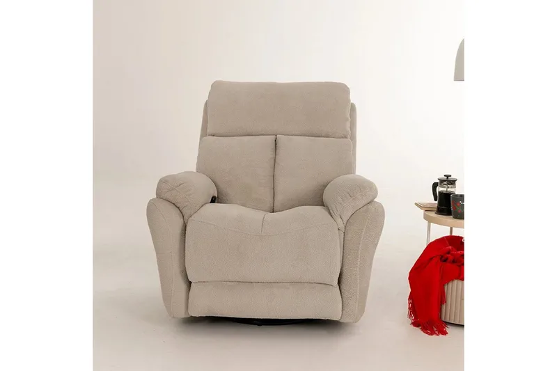 Navren Sähköinen recliner-nojatuoli - Kermanvalkoinen - Huonekalut - Tuoli & nojatuoli - Nojatuoli & lepotuoli - Mekanismituoli