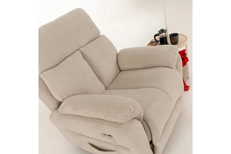 Navren Sähköinen recliner-nojatuoli - Kermanvalkoinen - Huonekalut - Tuoli & nojatuoli - Nojatuoli & lepotuoli - Mekanismituoli
