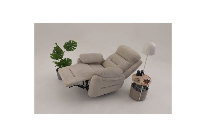 Navren Sähköinen recliner-nojatuoli - Kermanvalkoinen - Huonekalut - Tuoli & nojatuoli - Nojatuoli & lepotuoli - Makuutuoli & divaanituoli