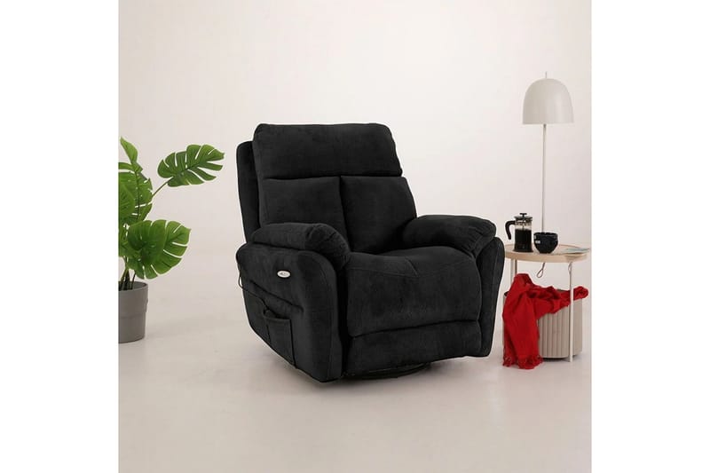 Navren Sähköinen recliner-nojatuoli - Musta - Huonekalut - Tuoli & nojatuoli - Nojatuoli & lepotuoli - Makuutuoli & divaanituoli
