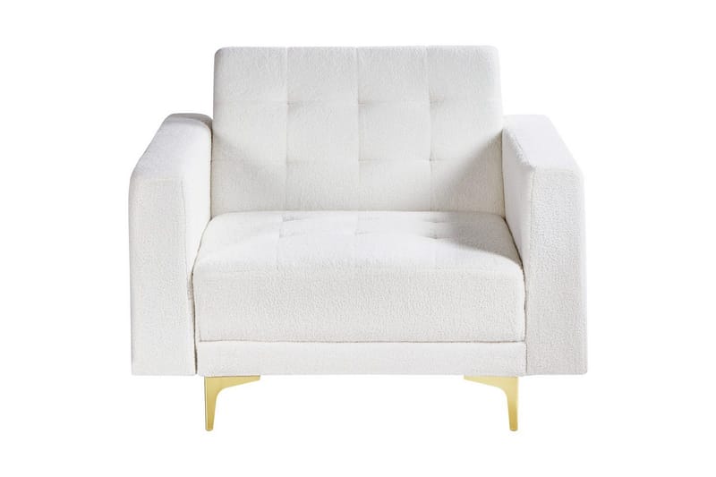 Nojatuoli Aberdeen - Valkoinen, kulta - Huonekalut - Tuoli & nojatuoli - Nojatuoli & lepotuoli