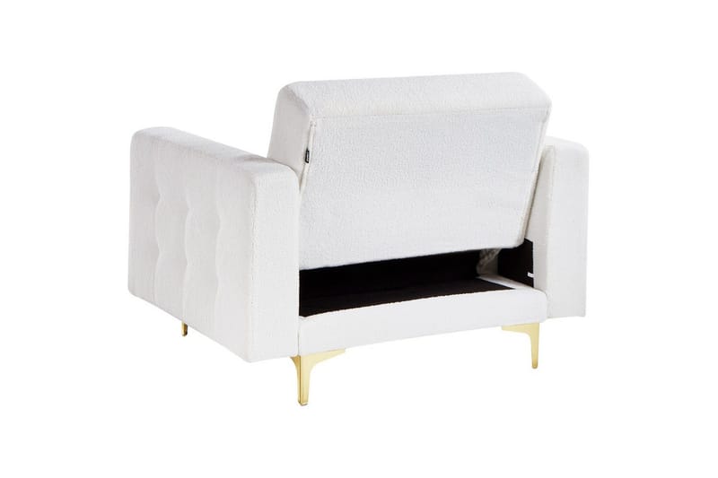 Nojatuoli Aberdeen - Valkoinen, kulta - Huonekalut - Tuoli & nojatuoli - Nojatuoli & lepotuoli