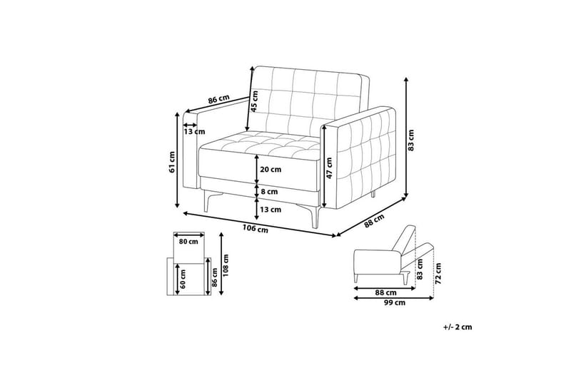 Nojatuoli Aberdeen - Valkoinen, kulta - Huonekalut - Tuoli & nojatuoli - Nojatuoli & lepotuoli