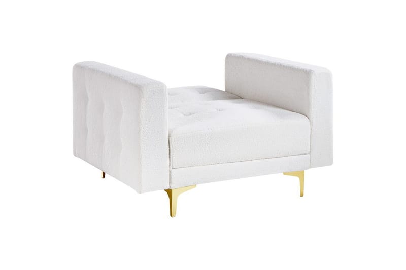 Nojatuoli Aberdeen - Valkoinen, kulta - Huonekalut - Tuoli & nojatuoli - Nojatuoli & lepotuoli