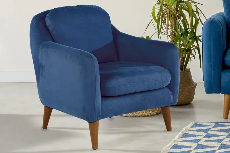 Nojatuoli Abiella käsinojilla - Sininen - Huonekalut - Tuoli & nojatuoli - Nojatuoli & lepotuoli