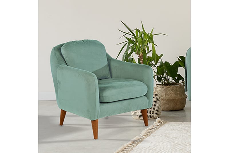 Nojatuoli Abiella käsinojilla - Vihreä - Huonekalut - Tuoli & nojatuoli - Nojatuoli & lepotuoli