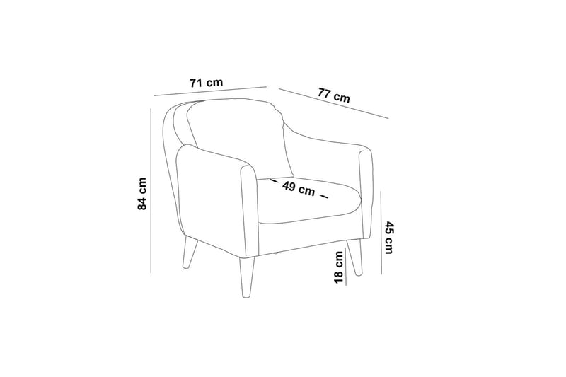 Nojatuoli Abiella käsinojilla - Vihreä - Huonekalut - Tuoli & nojatuoli - Nojatuoli & lepotuoli