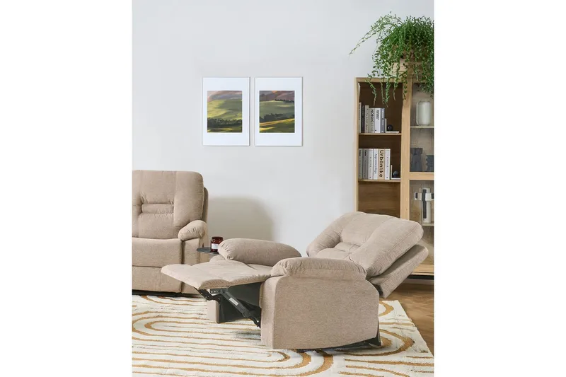 Nojatuoli Alnor Beige - Beige - Huonekalut - Tuoli & nojatuoli - Nojatuoli & lepotuoli - Mekanismituoli