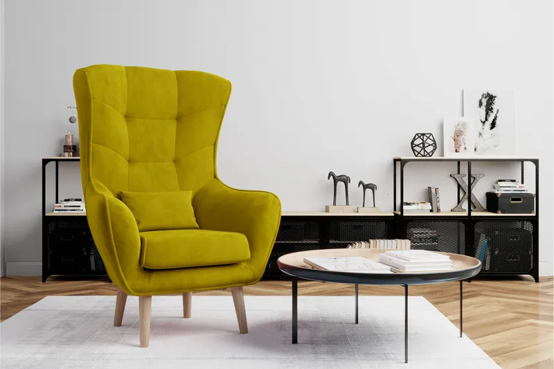 Nojatuoli Artieda - Keltainen - Huonekalut - Tuoli & nojatuoli - Nojatuoli & lepotuoli