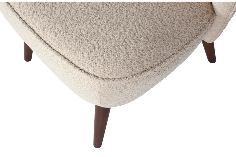 Nojatuoli Asra - Kermanvalkoinen|Bouclé - Huonekalut - Tuoli & nojatuoli - Nojatuoli & lepotuoli