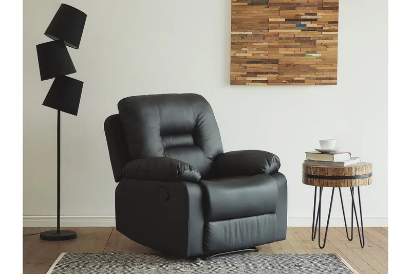 Nojatuoli Bergen - Musta - Huonekalut - Tuoli & nojatuoli - Nojatuoli & lepotuoli