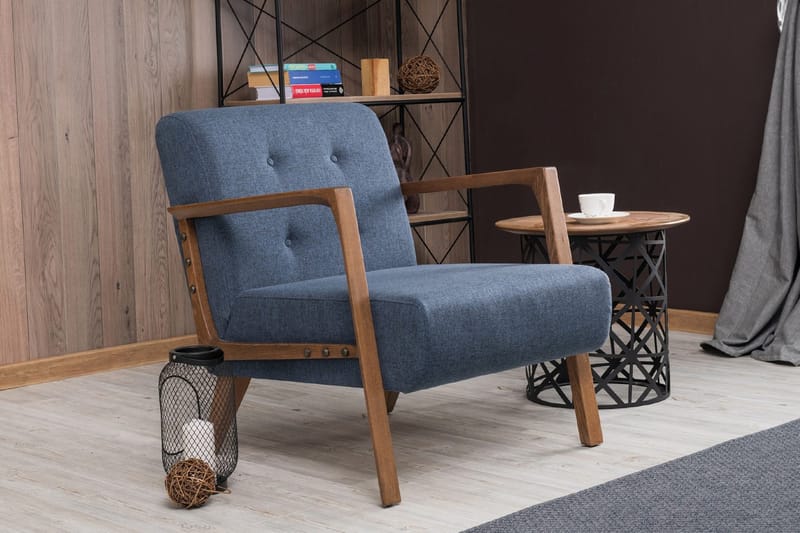 Nojatuoli Borruso käsinojilla - Sininen - Huonekalut - Tuoli & nojatuoli - Nojatuoli & lepotuoli