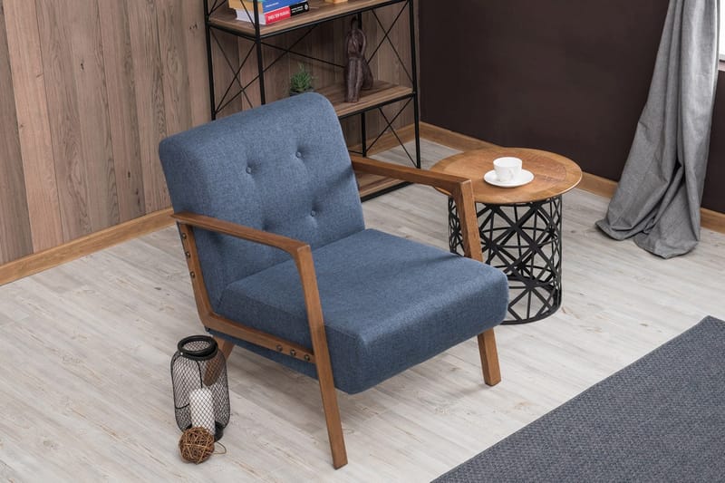 Nojatuoli Borruso käsinojilla - Sininen - Huonekalut - Tuoli & nojatuoli - Nojatuoli & lepotuoli