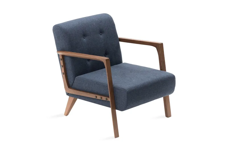 Nojatuoli Borruso käsinojilla, Sininen