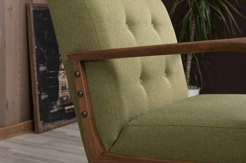 Nojatuoli Borruso käsinojilla - Vihreä - Huonekalut - Tuoli & nojatuoli - Nojatuoli & lepotuoli