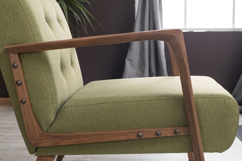 Nojatuoli Borruso käsinojilla - Vihreä - Huonekalut - Tuoli & nojatuoli - Nojatuoli & lepotuoli